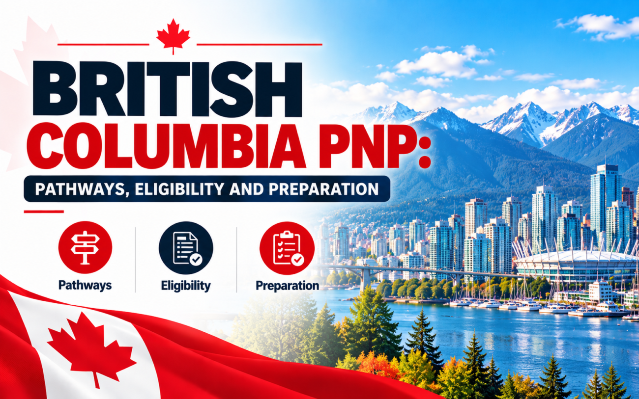 Applicant reviewing British Columbia PNP eligibility documents